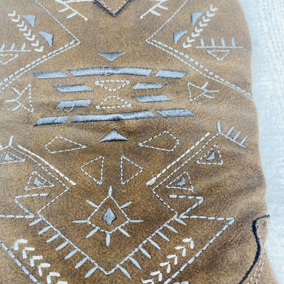 Cinak Women CO87 Microfiber Fabric Maya Design Pull On Cowboy Boots Size 6.5 M - Picture 13 of 13